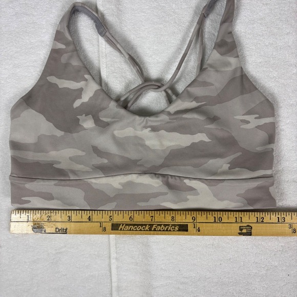 Athleta Womens Camo Sports Bra Small Criss Cross Straps Medium Support Athletic - Picture 5 of 6